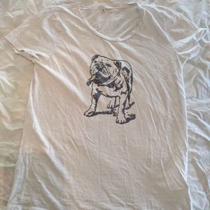J. Crew Bulldog tee